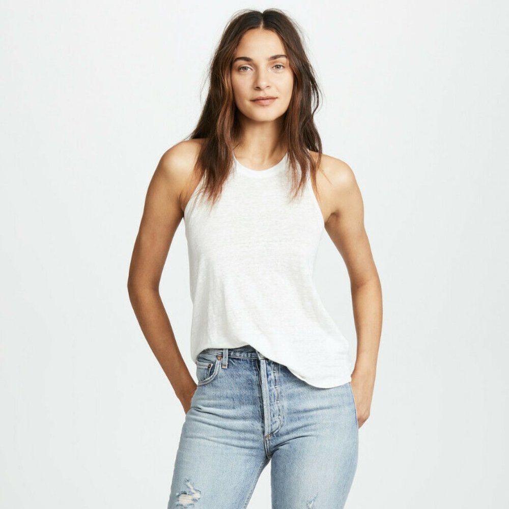 Joie Rayson Twist-back Tank Tee L White